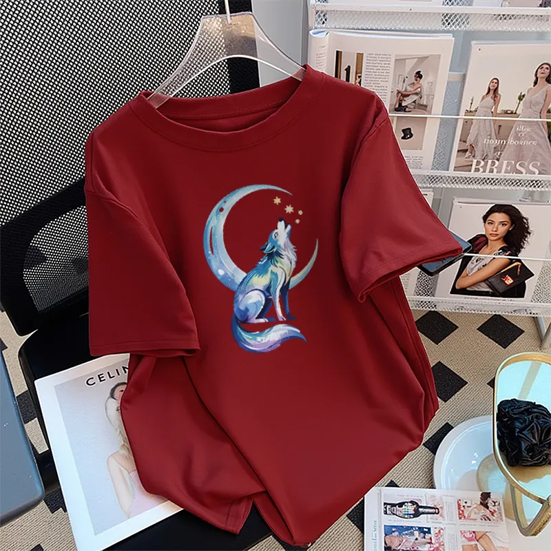 FAIRWHALE Drop Shoulder Sleeve T Shirt Women's-8