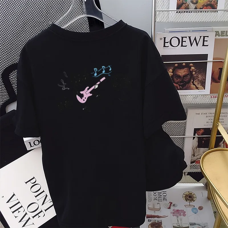 FAIRWHALE Drop Shoulder Sleeve T Shirt Women's-5