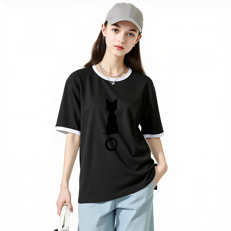 FAIRWHALE Drop Shoulder Sleeve T Shirt Women's-18