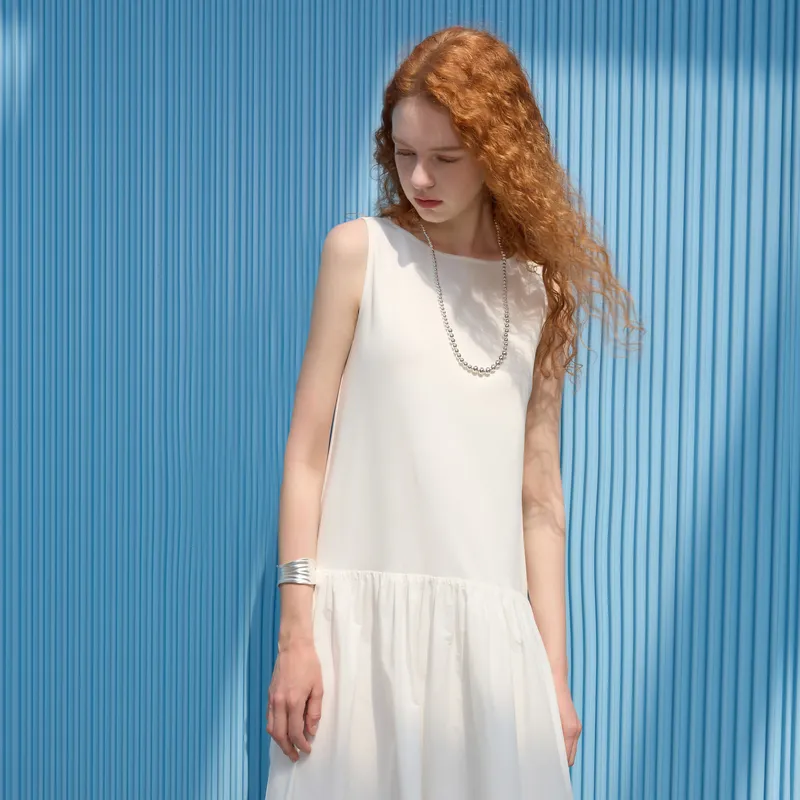 3COLOUR Short Sleeved Dress Women's Cloud White-6