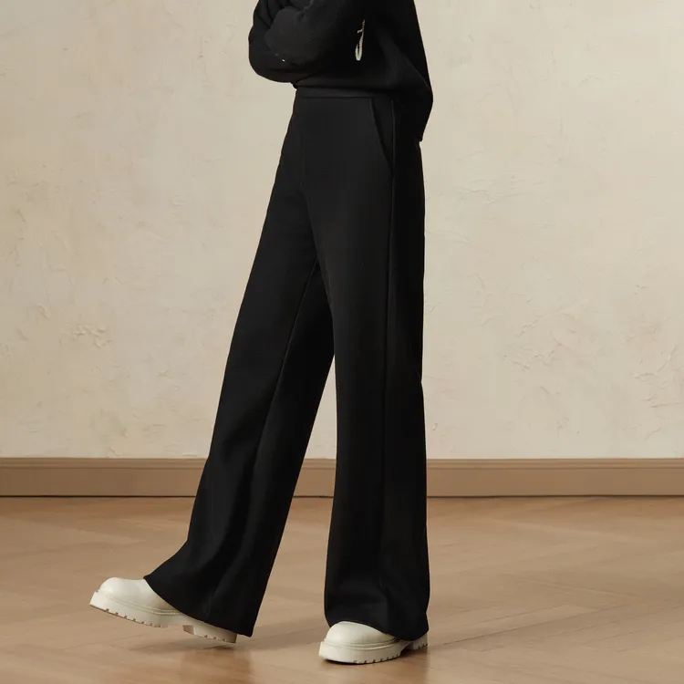 JZ. ANNAKRO Casual Pants Women's Plain Black-4