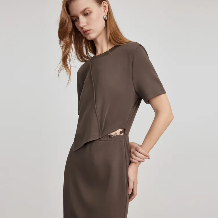 ELLE Short Sleeved Dress Women's-3