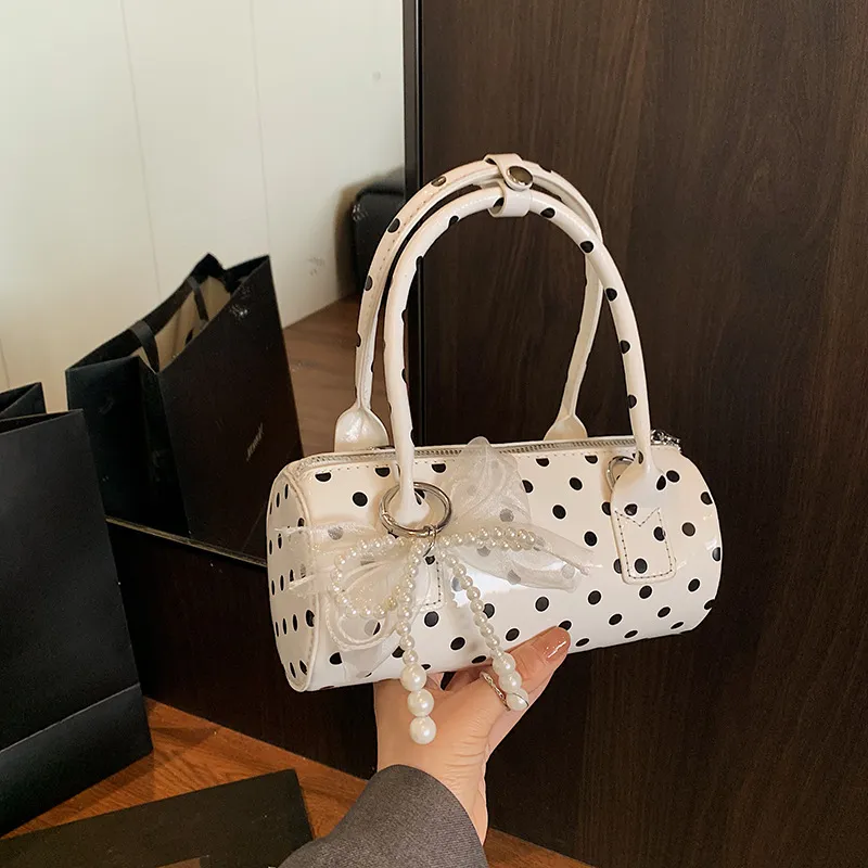 NATTY PU Boston Bag Handbag Regular Women's White-1
