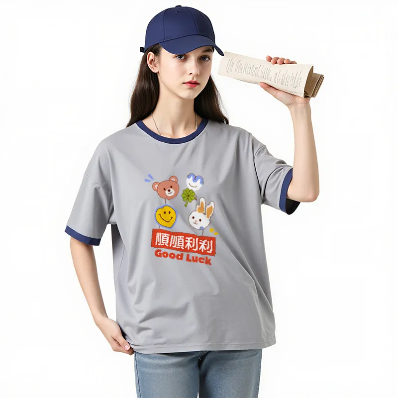 FAIRWHALE Drop Shoulder Sleeve T Shirt Women's-27