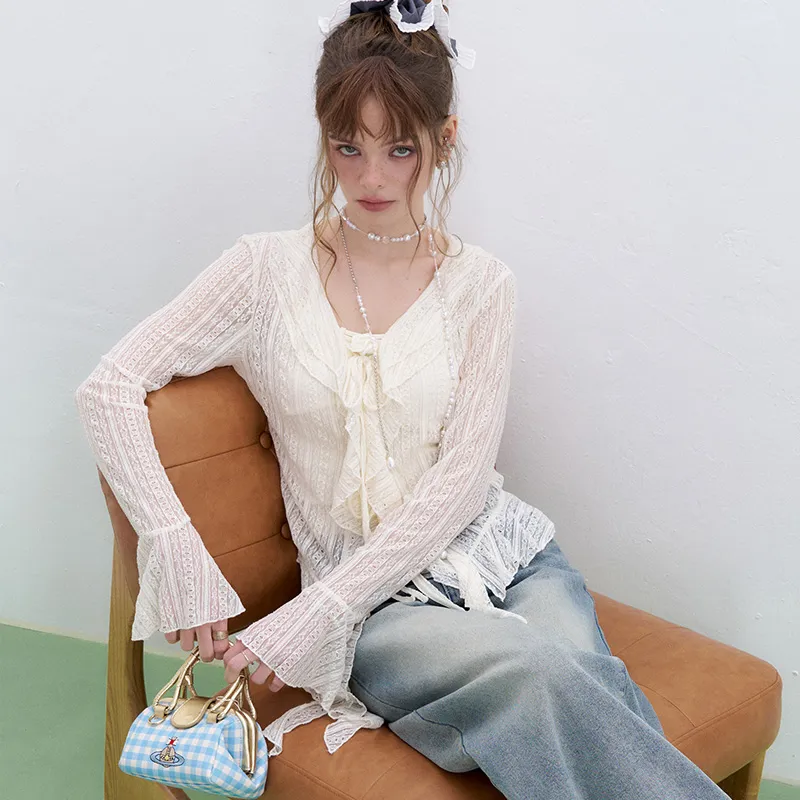 ELF SACK Chiffon Shirts Women's-9