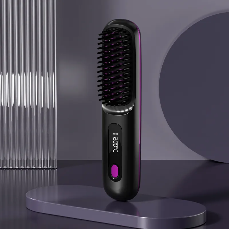Love Of Wormwood Wireless Negative Ion Hair Straightener LCD Black Display Model-1
