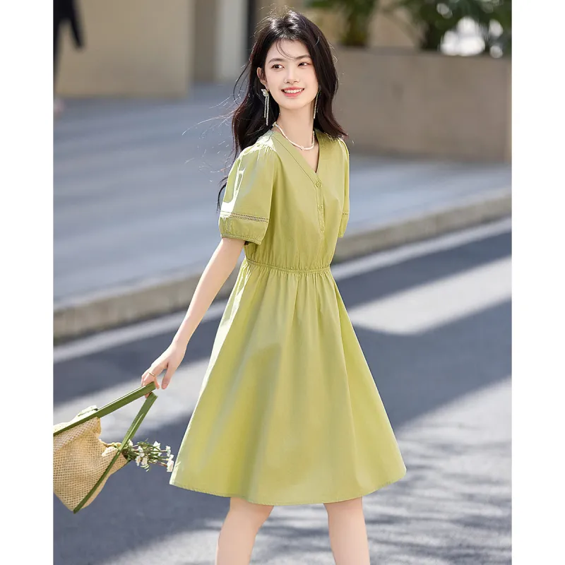 Still Quiet Short Sleeved Dress Women's-1