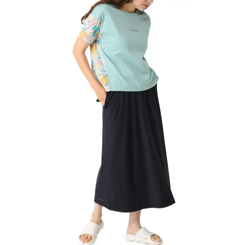 Columbia Regular T Shirt Women's Aqua Blue-4