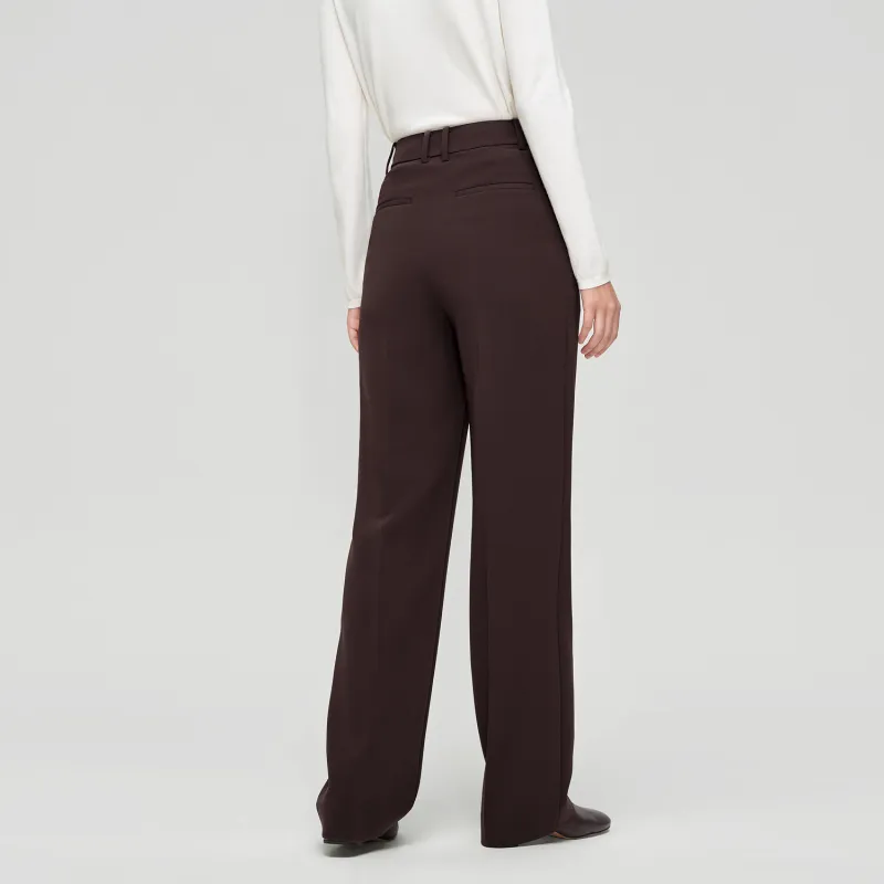 OVV Casual Pants Women's Dark Brown Solid Color C2-3