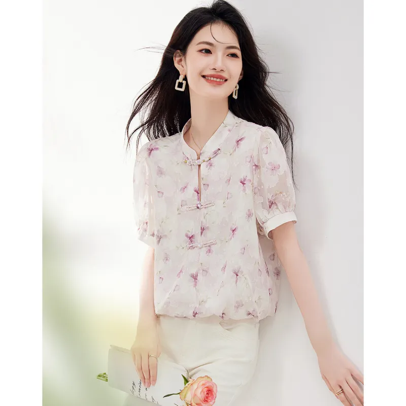 XINFEIYU Shirts Women's Pink-1