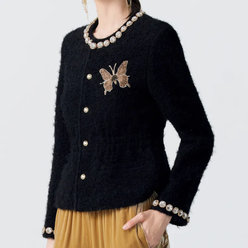 TCH Cropped Coats Women's Black-3