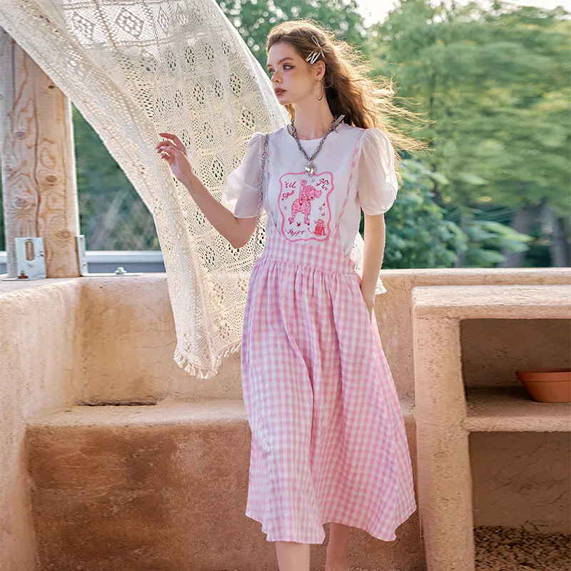 ELF SACK Two Piece Skirt Sets Women's Naughty Pink-2