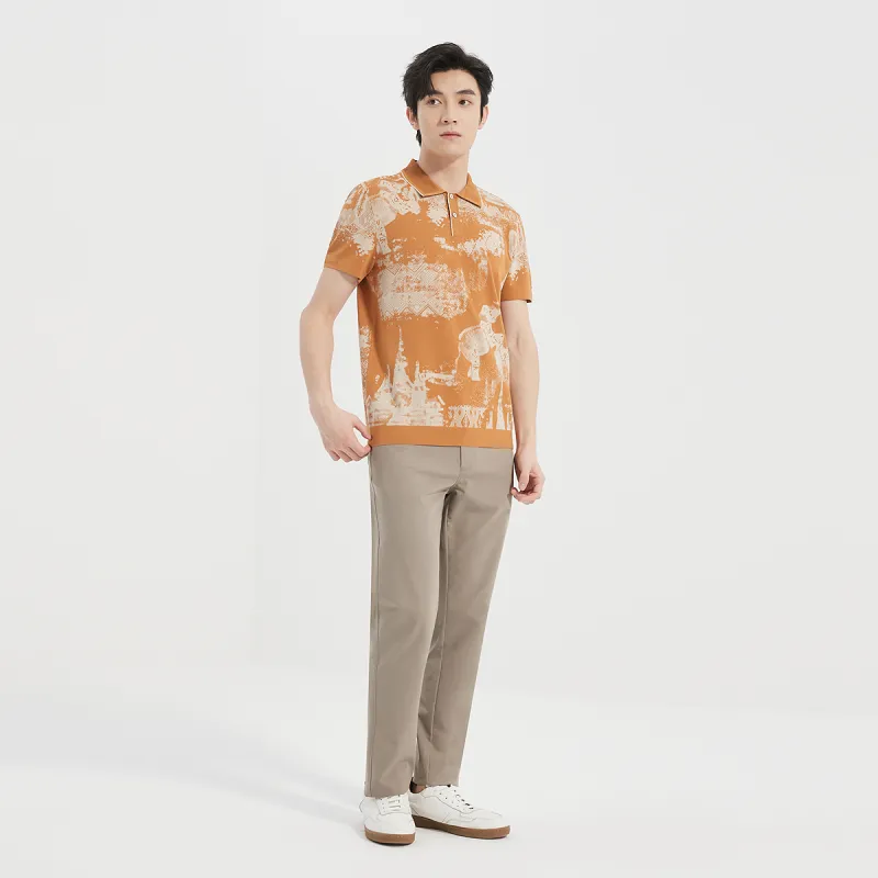 LESS IS MORE Polo Shirt Men's Orange Red-6