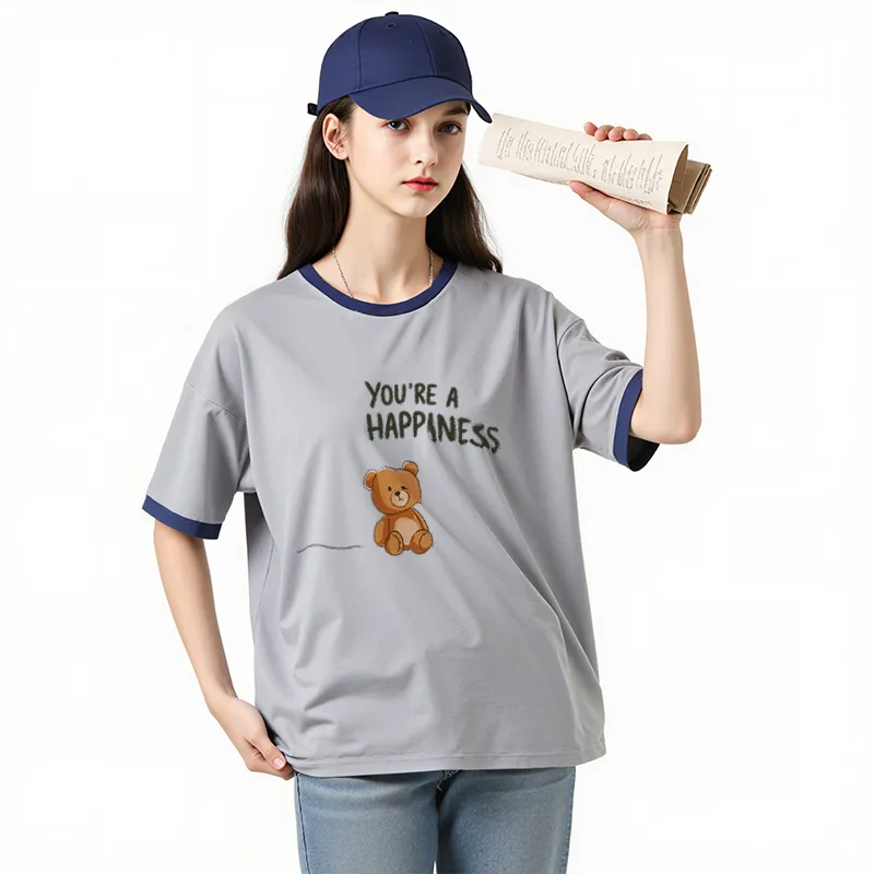 FAIRWHALE Drop Shoulder Sleeve T Shirt Women's-27
