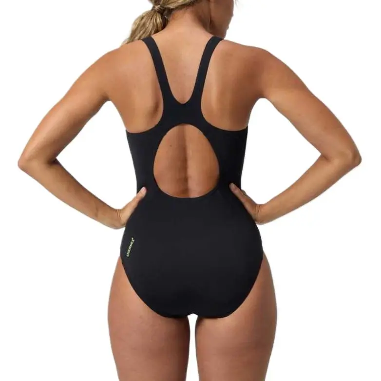 Speedo One piece Swimsuit Women's Black/Yellow-5