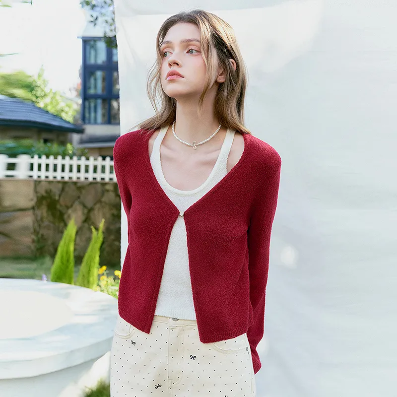 LEDIN Knitwear Women's Cherry Red-2