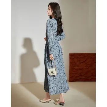 Love Elaine Spring Fall Long Sleeved Dress Women's Blue