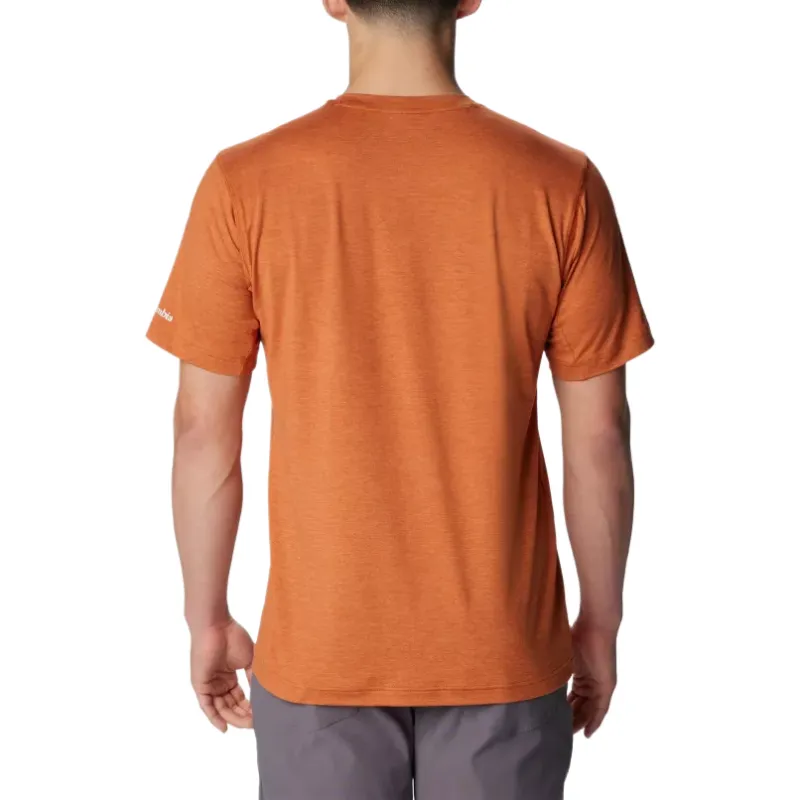 Columbia Collegiate Tech Trail T Shirt Men's Orange-2