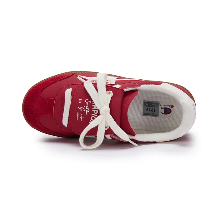 Champion Kids Anti Slip Wear Resistant Low Top Kids' Skateboarding Shoes Red White Kids'-2