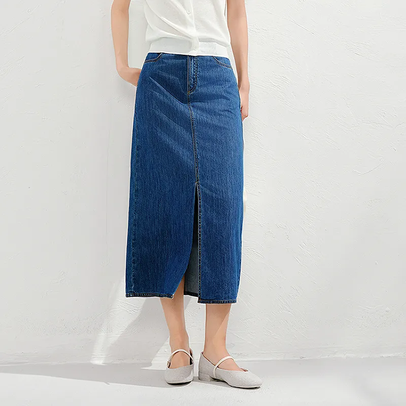 JZ. ANNAKRO Denim Long Skirt Women's-5