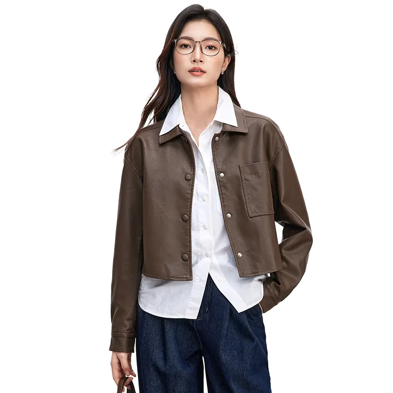 SENTUBILA Leather Jacket Women's-5