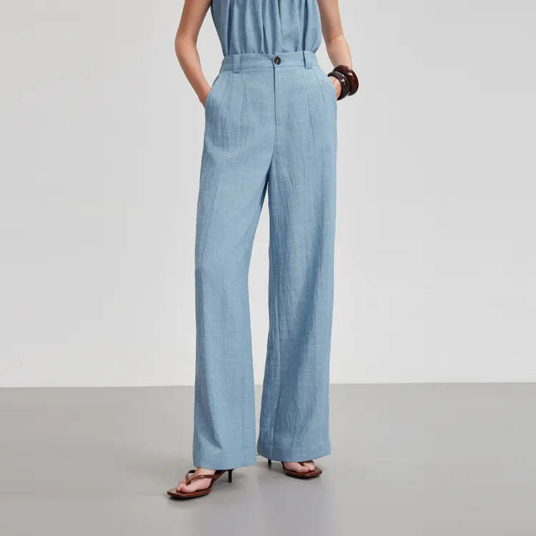 ELLE Casual Pants Women's Blue-6