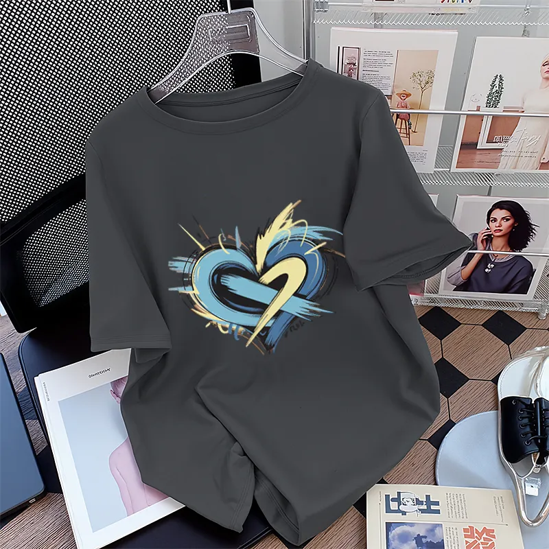 FAIRWHALE Drop Shoulder Sleeve T Shirt Women's-14