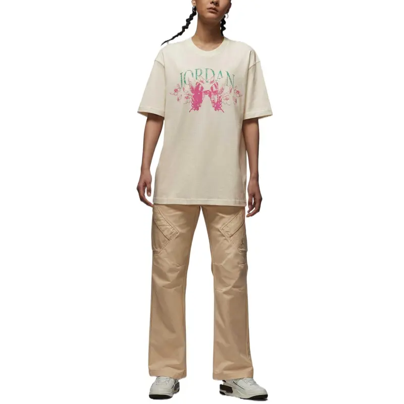 Jordan SS25 Drop Shoulder Sleeve T Shirt Women's Sail White-2