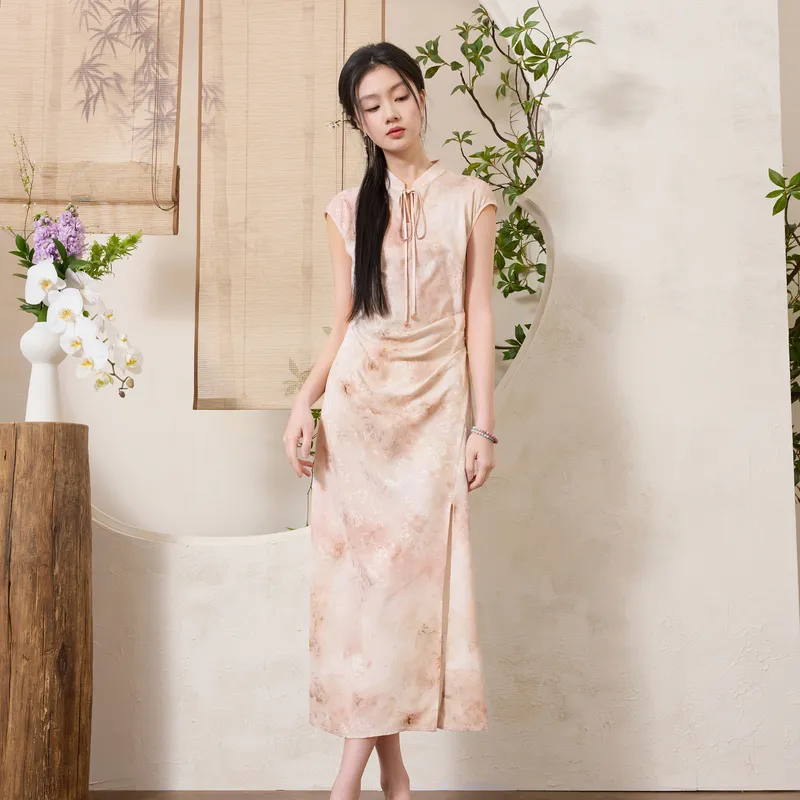 3COLOUR Short Sleeved Dress Women's Smoke Pink-6