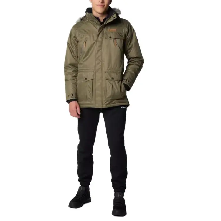 Columbia Omni-Heat Barlow Pass TurboDown Jacket Men's Stone Green-3