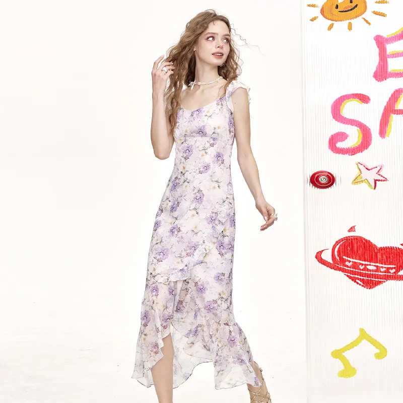 ELF SACK Slip Dress Women's Dreamy Purple-2