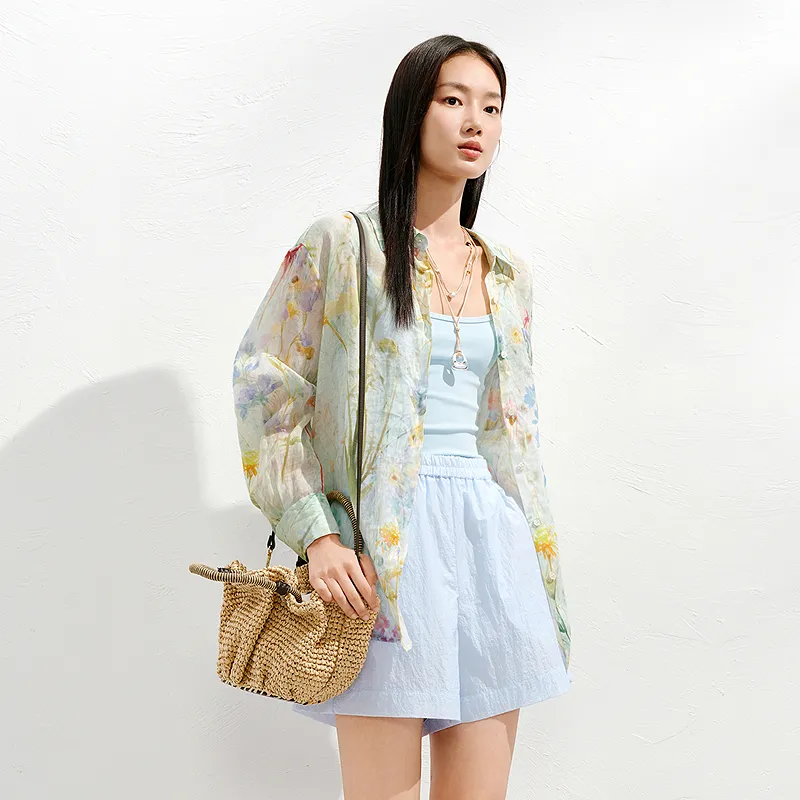 JZ. ANNAKRO Shirts Women's Light Green Pattern-4