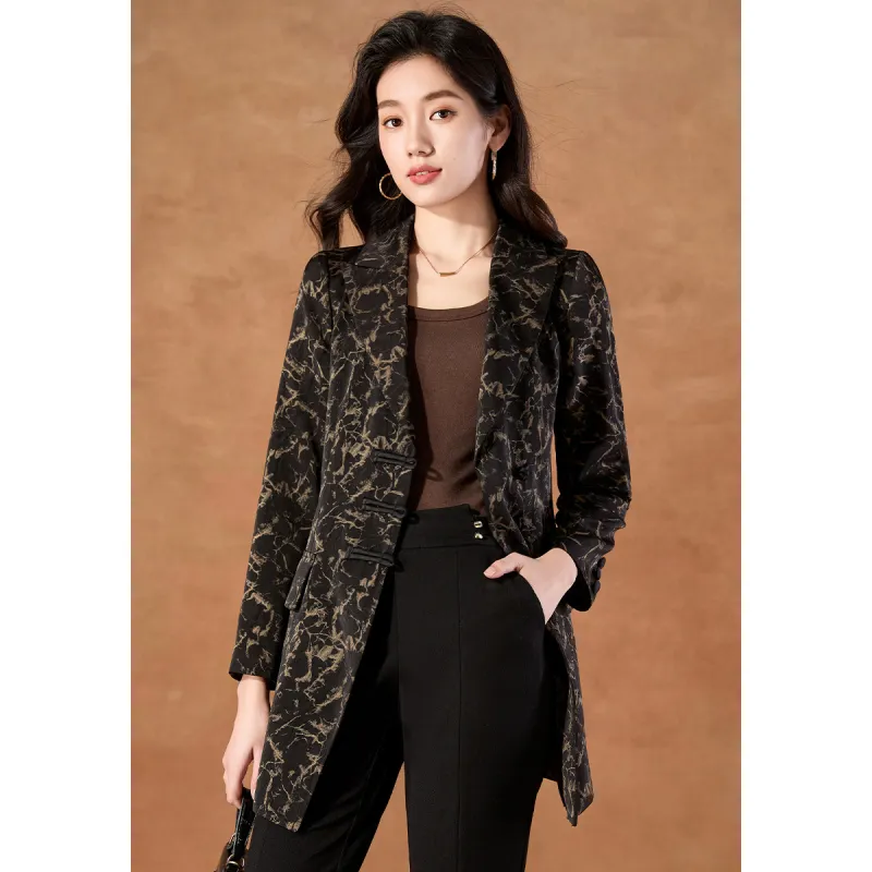 Mylan Spring, Fall Business Suit Coat Regular Women's Black Collection Brand, Get Activity Alerts In Real Time-1