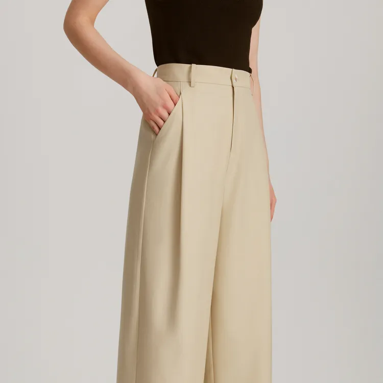 ELLE Casual Pants Women's Khaki-4