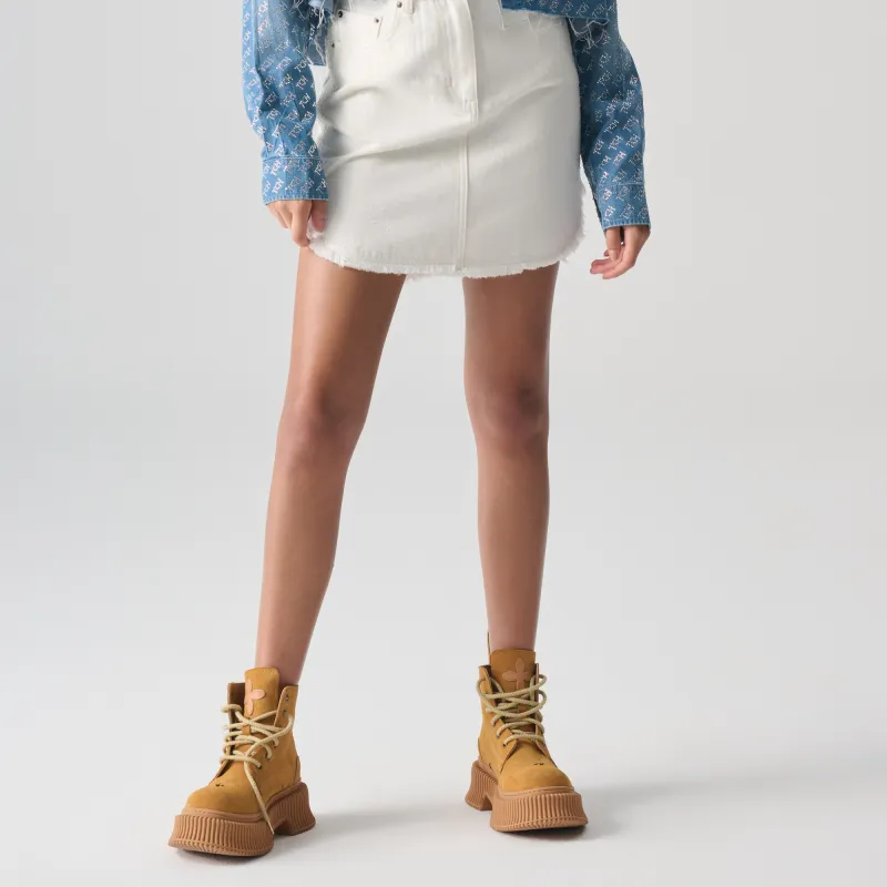 TCH Casual Short Skirts Women's White-5