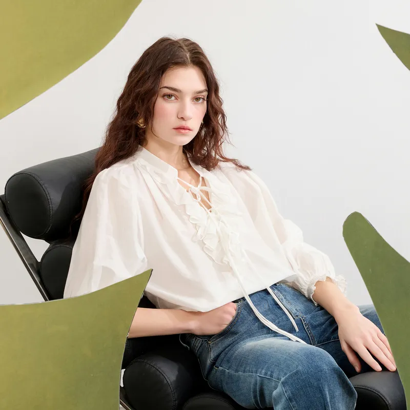 3COLOUR Shirt Women's Pearl White-4