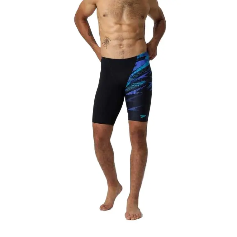 Speedo HyperBoom V Cut Swimming Shorts Men's Black/Blue-7