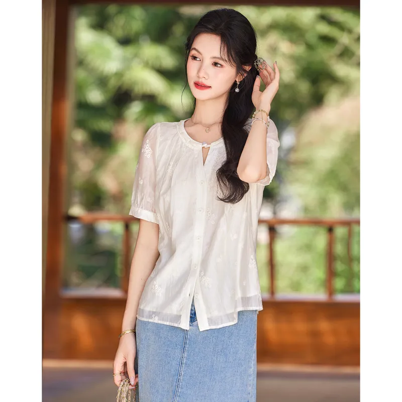 Like The Age Of Water Shirt Women's Ecru-3