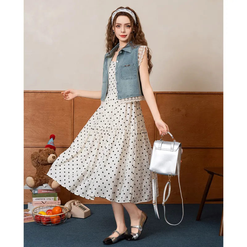 FAWENXIANGZI Two Piece Skirt Sets Women's Blue-4