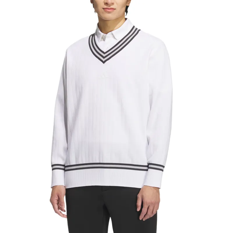 Adidas V NECKPULLOVERSWEATSHIRT Sweatshirt Men's White-1
