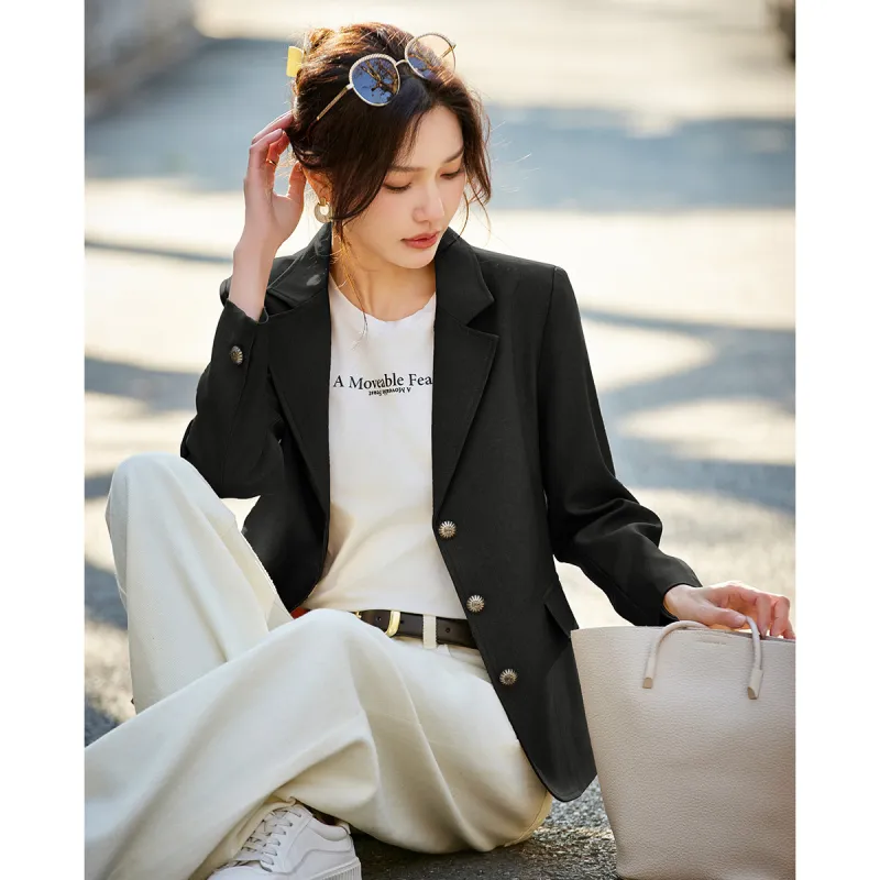 TERRE BLEUE Spring Fall Business Suit Loose Fit Women's-5