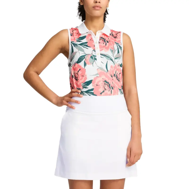 PUMA MATTR Polo Shirt Women's White Glow Peach Frost-2