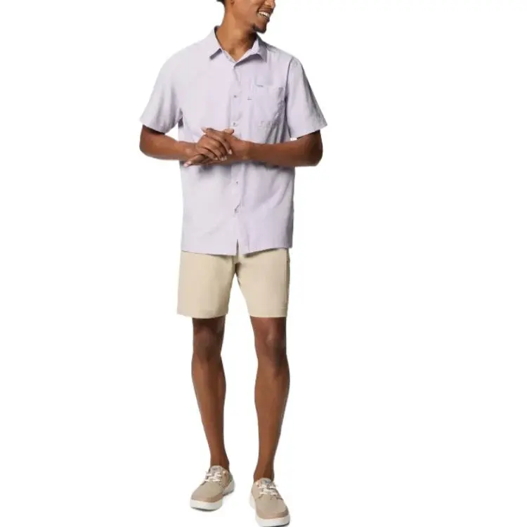 Columbia PFG Slack Tide Omni-Shade Omni-Wick Shirt Men's Lavender Pearl-1