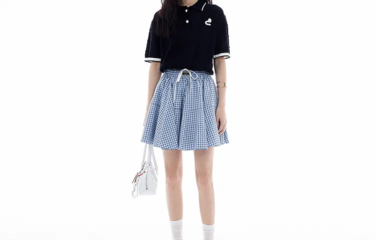 D'zzit Casual Short Skirts Women's Dark Blue-3