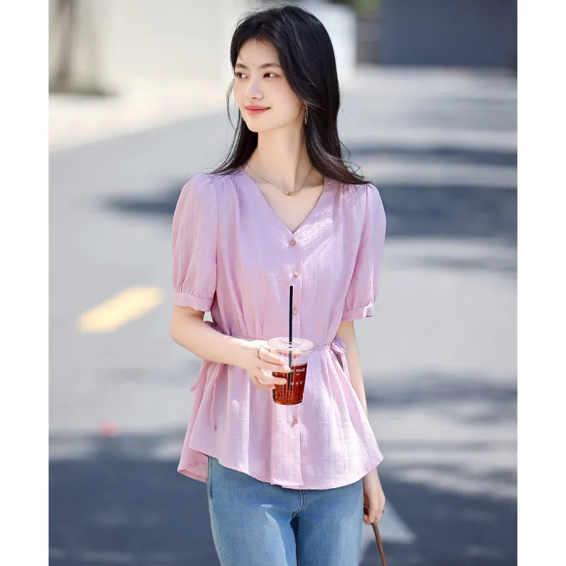 Still quiet Shirts Women's Pink-4