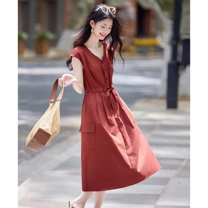 Still Quiet Short Sleeved Dress Women's-1