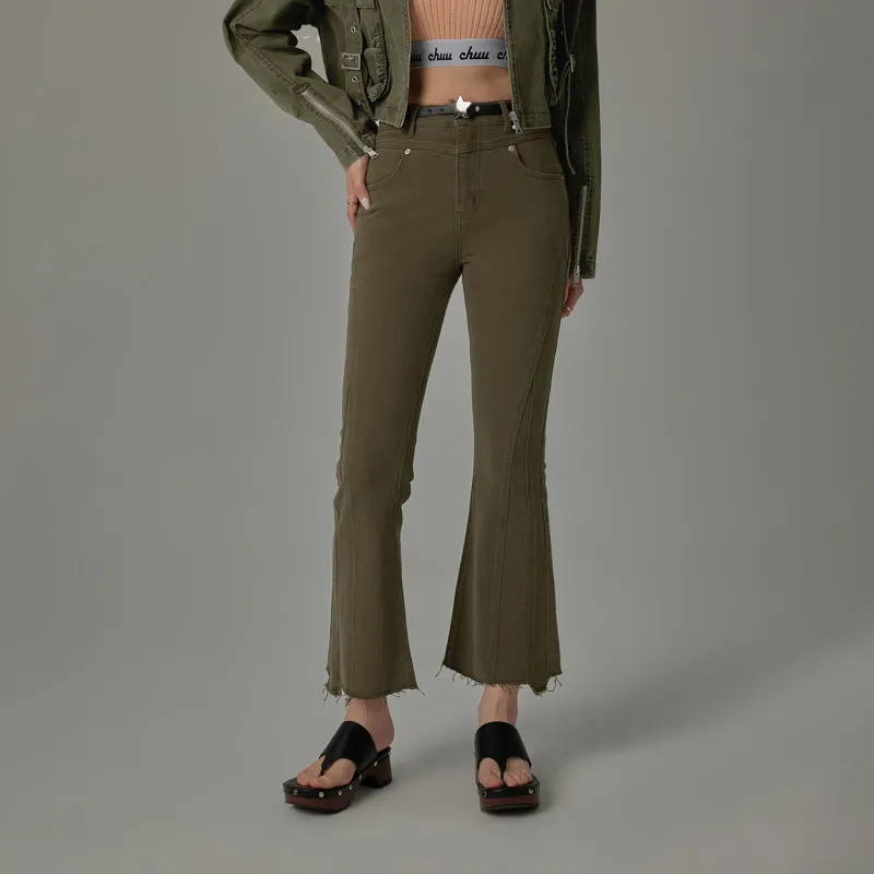 CHUU Jeans Women's Army Green-2