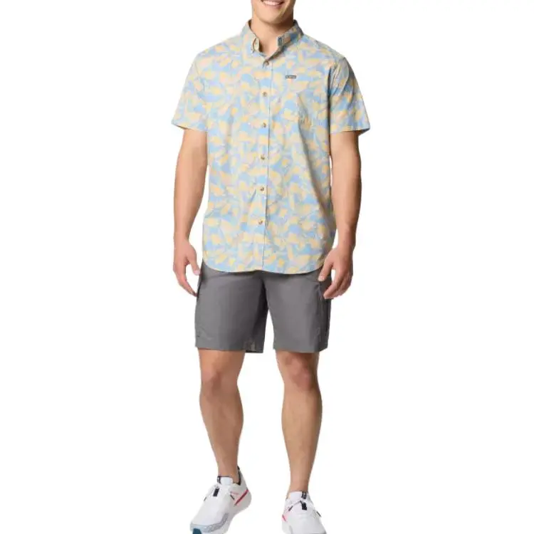 Columbia Rapid Rivers™ Printed Shirt Men's Ripple Blue-3