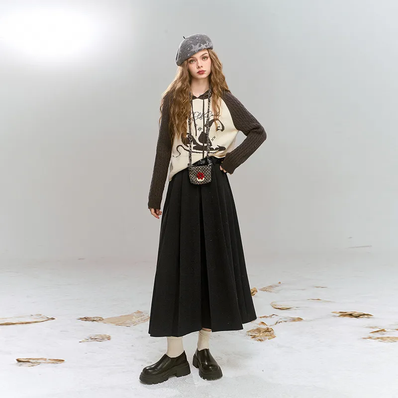 ELF SACK Casual Long Skirt Women's-11
