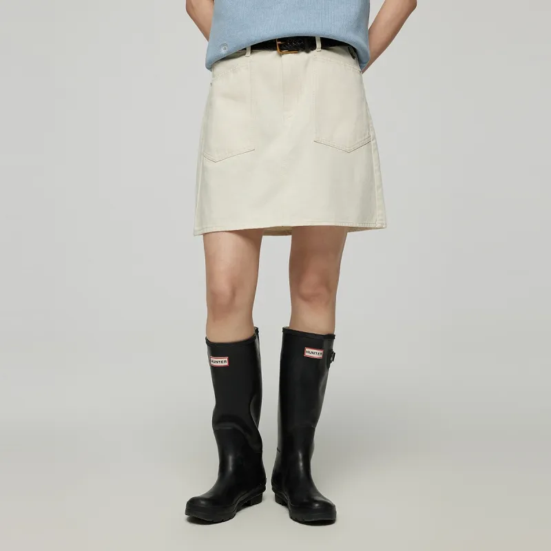 Teenie Weenie Casual Short Skirts Women's Ivory White-6